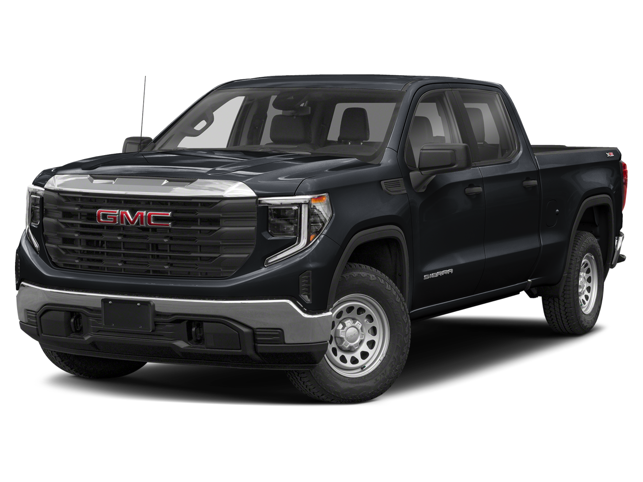 2024 GMC Sierra 1500 Pro in Onyx Black — front three-quarter view