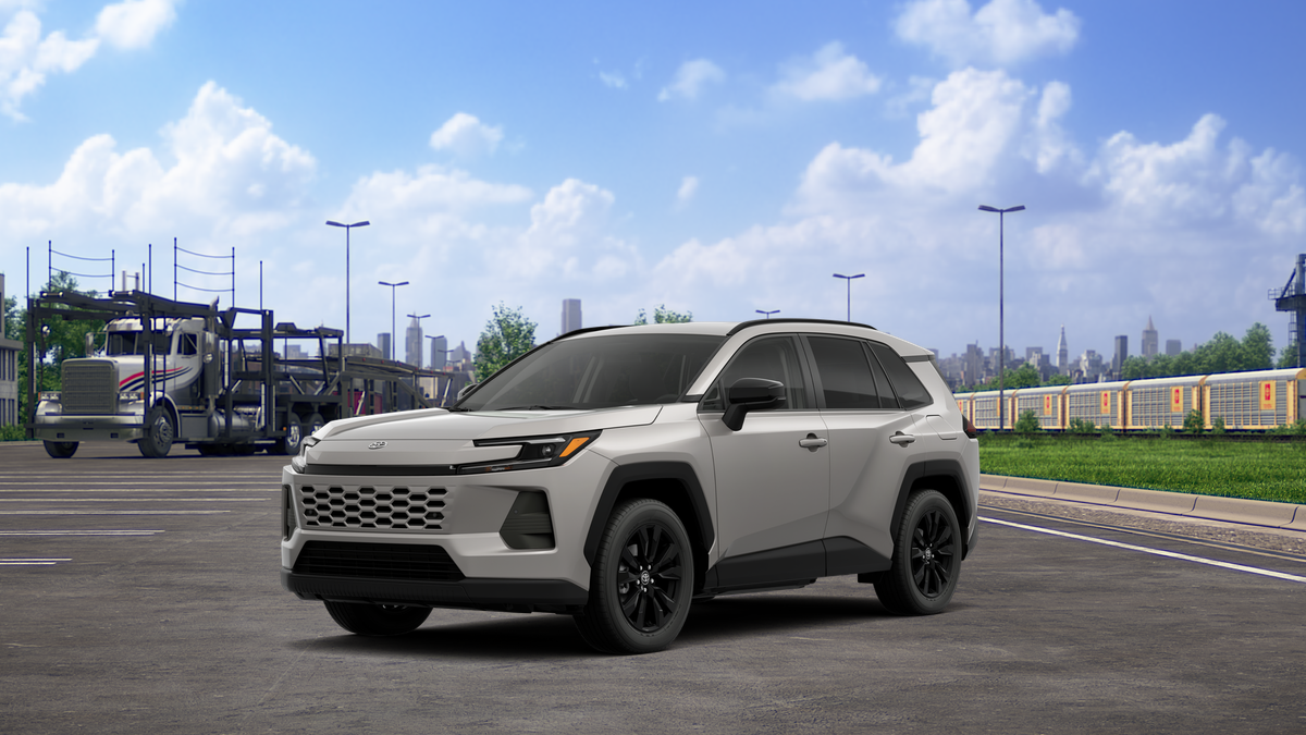 2026 Toyota RAV4 XLE Premium in Meteor Shower — front three-quarter view