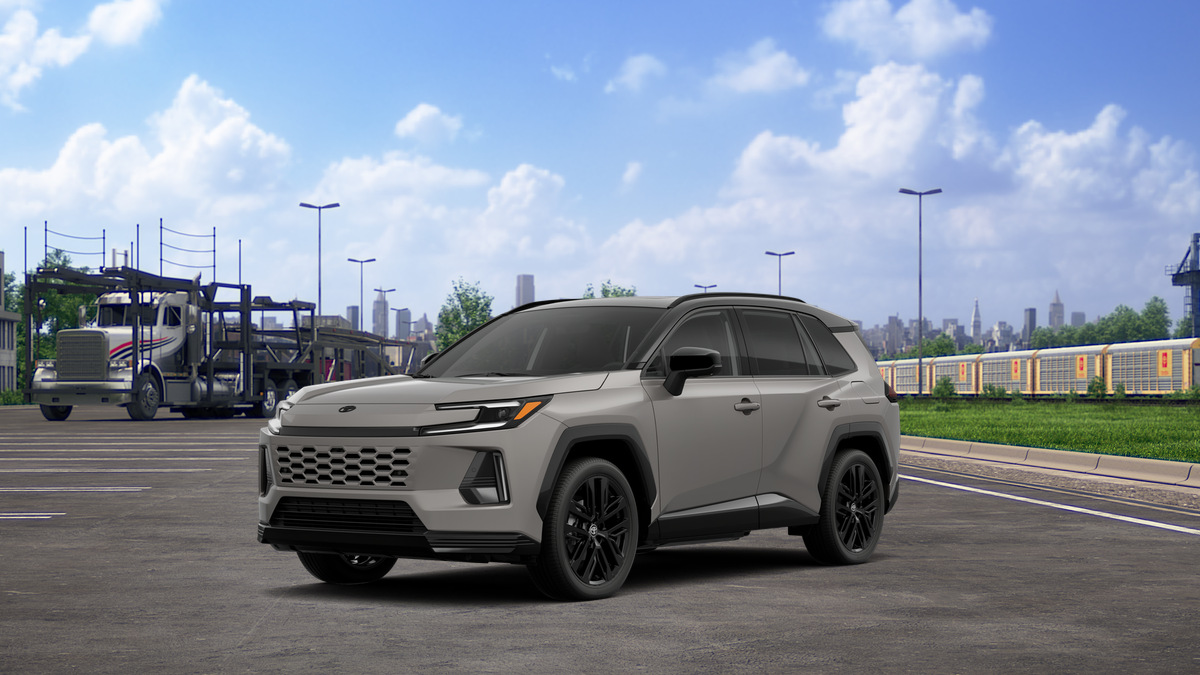 2026 Toyota RAV4 XSE in Meteor Shower With Midnight Black Metallic Roof — front three-quarter view