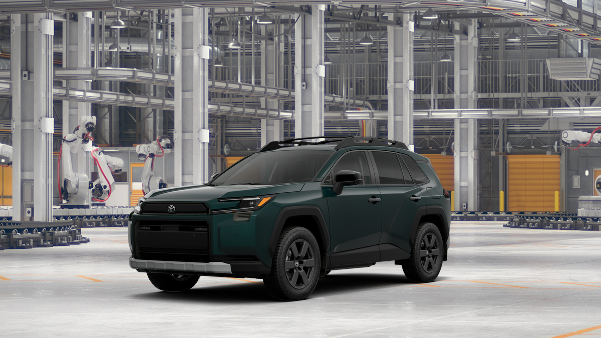 2026 Toyota RAV4 Woodland in Everest — front three-quarter view