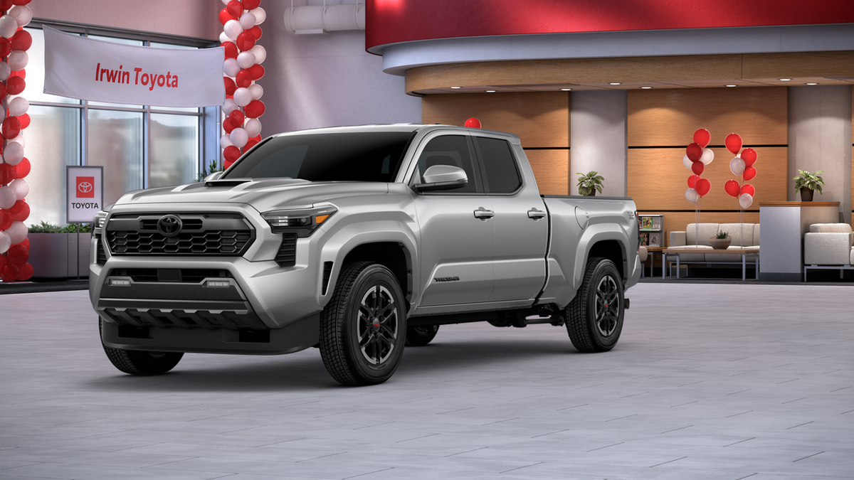 2026 Toyota Tacoma TRD Sport in Celestial Silver Metallic — front three-quarter view