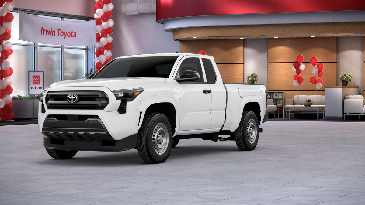 2026 Toyota Tacoma SR in Ice Cap — front three-quarter view