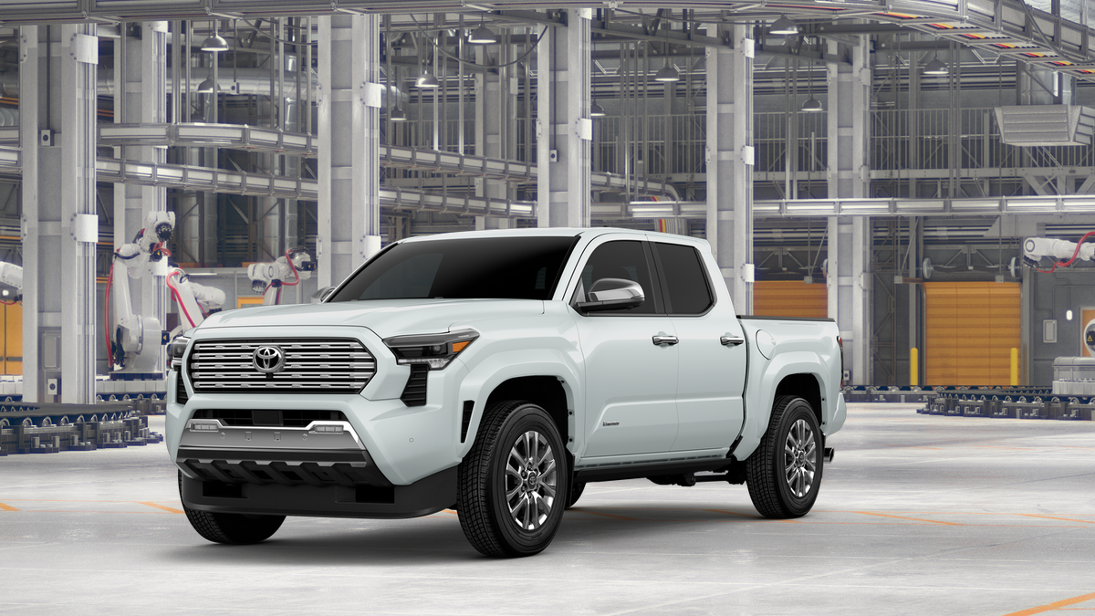 2026 Toyota Tacoma Limited in Wind Chill Pearl — front three-quarter view