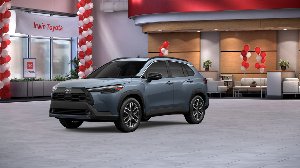 2026 Toyota Corolla Cross XLE in Celestite — front three-quarter view