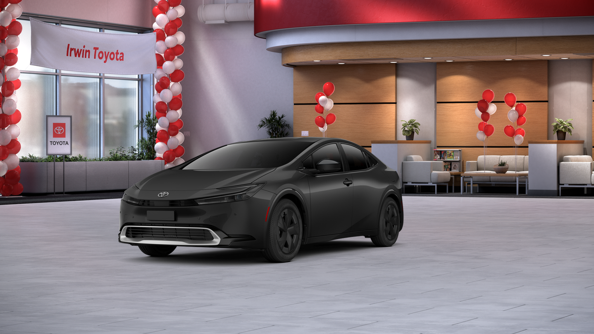 2026 Toyota Prius Plug-in Hybrid SE in Midnight Black Metallic — front three-quarter view