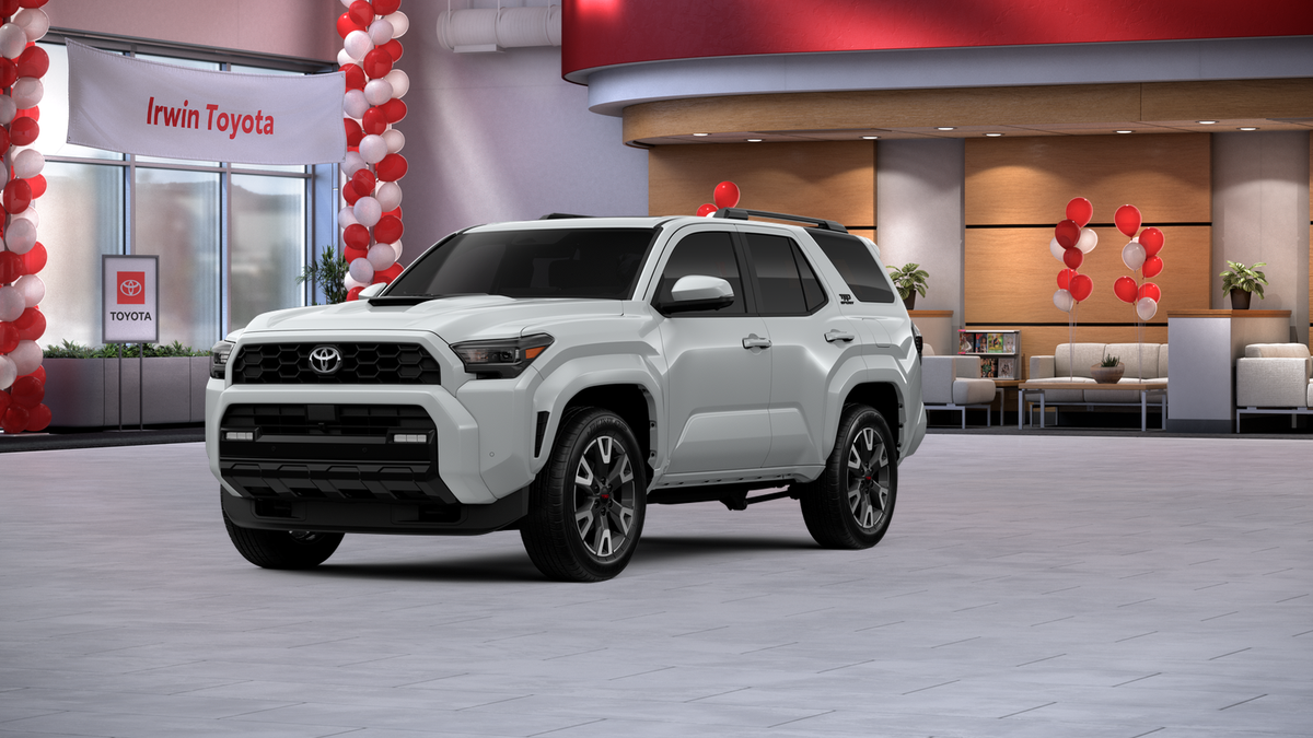 2026 Toyota 4Runner TRD Sport Premium in Wind Chill Pearl — front three-quarter view