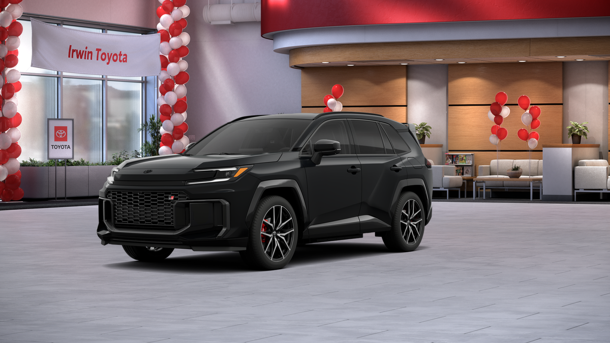 2026 Toyota RAV4 Plug-in Hybrid GR SPORT in Midnight Black Metallic — front three-quarter view