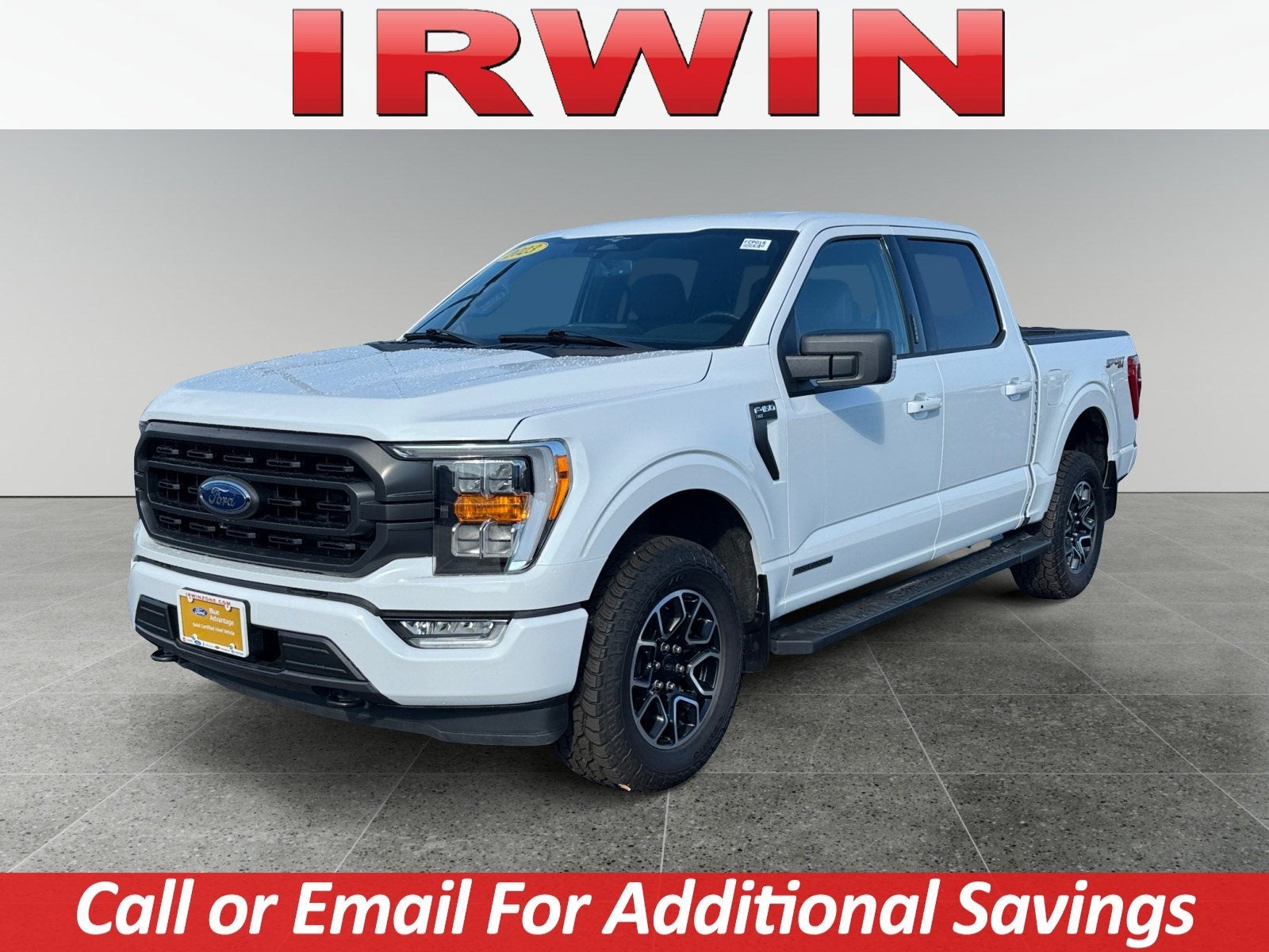 2023 Ford F-150 XLT in Oxford White — front three-quarter view