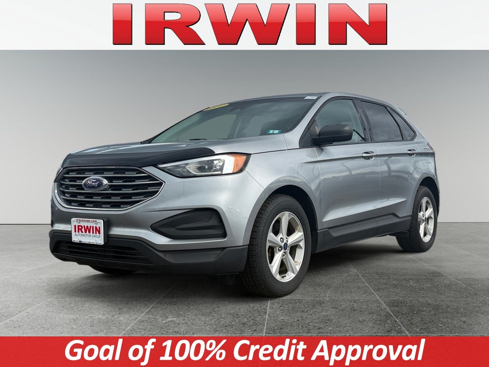 2020 Ford Edge SE in Silver — front three-quarter view