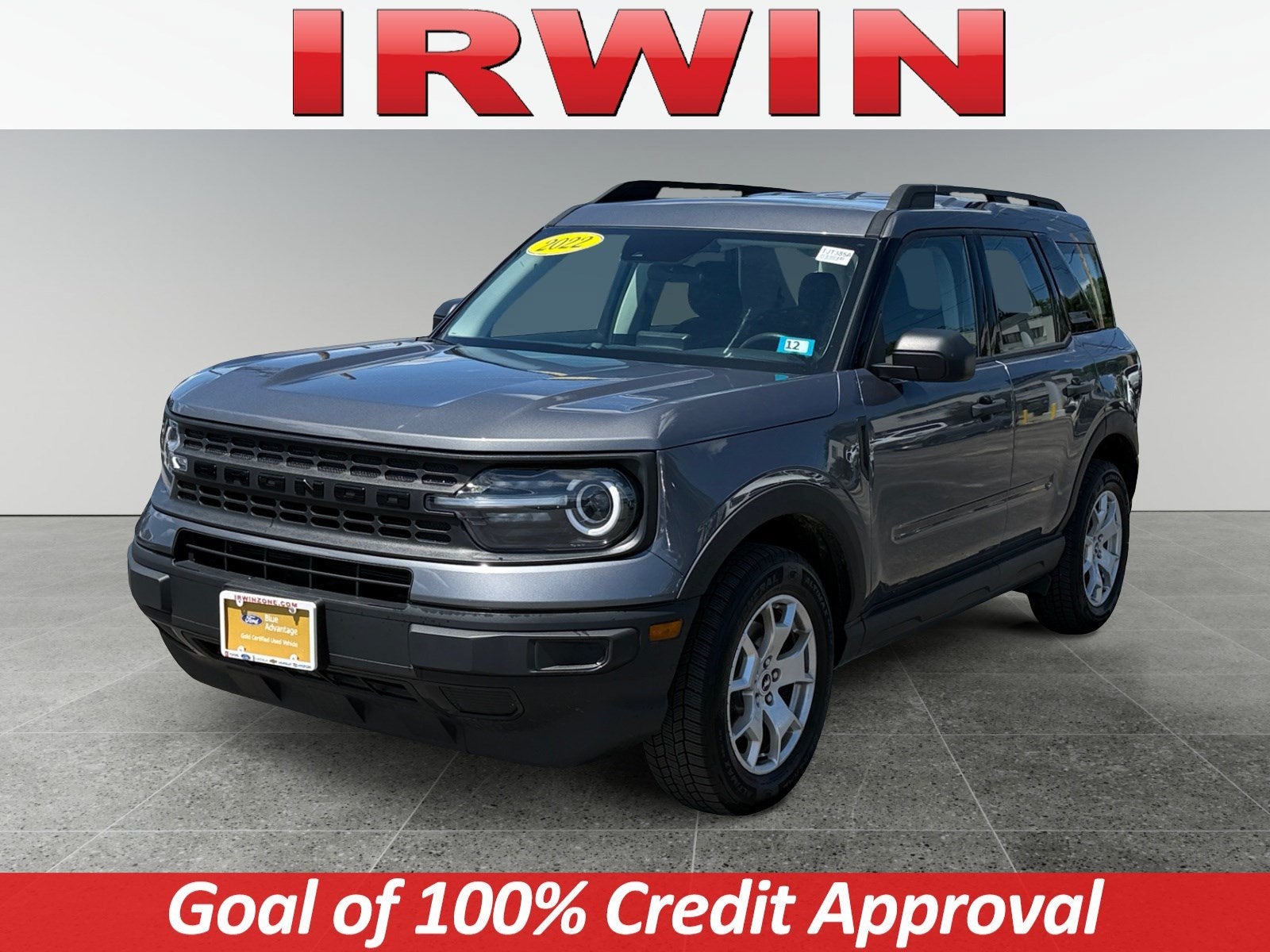 2022 Ford Bronco Sport Base in Gray — front three-quarter view