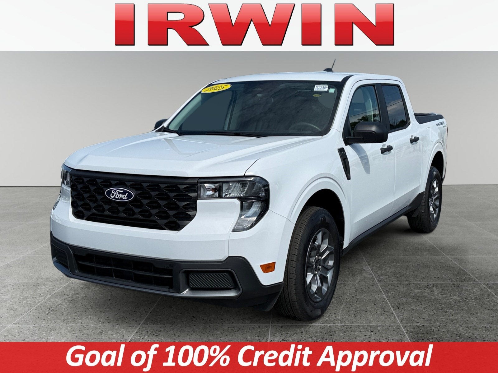 2025 Ford Maverick XLT in White — front three-quarter view