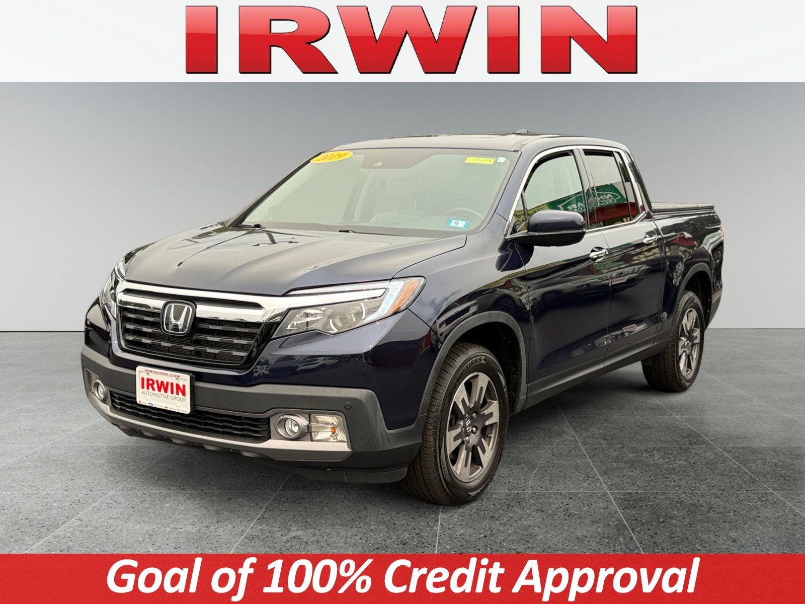 2019 Honda Ridgeline RTL-E in Blue — front three-quarter view