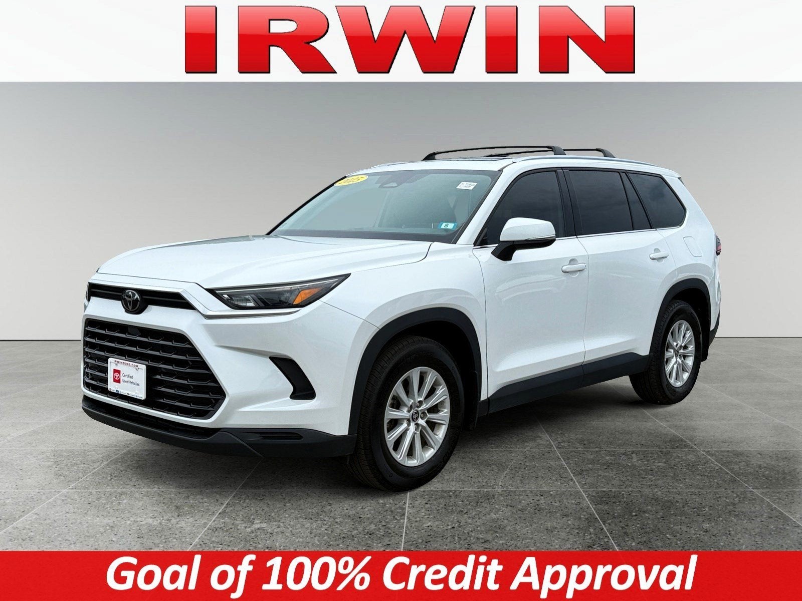 2025 Toyota Grand Highlander XLE in Wind Chill Pearl — front three-quarter view