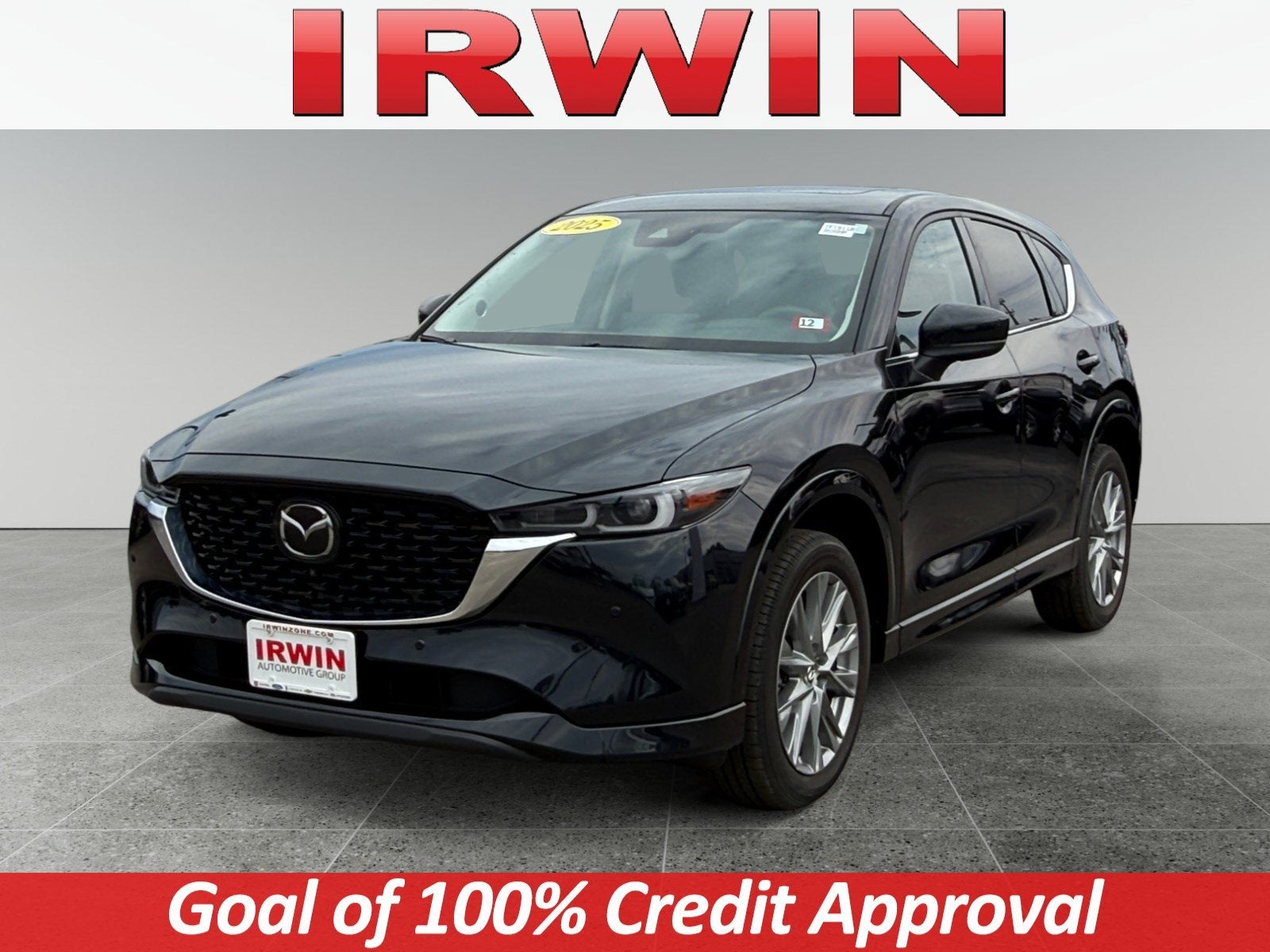 2025 Mazda Mazda CX-5 2.5 S Premium Plus Package in Jet Black Mica — front three-quarter view