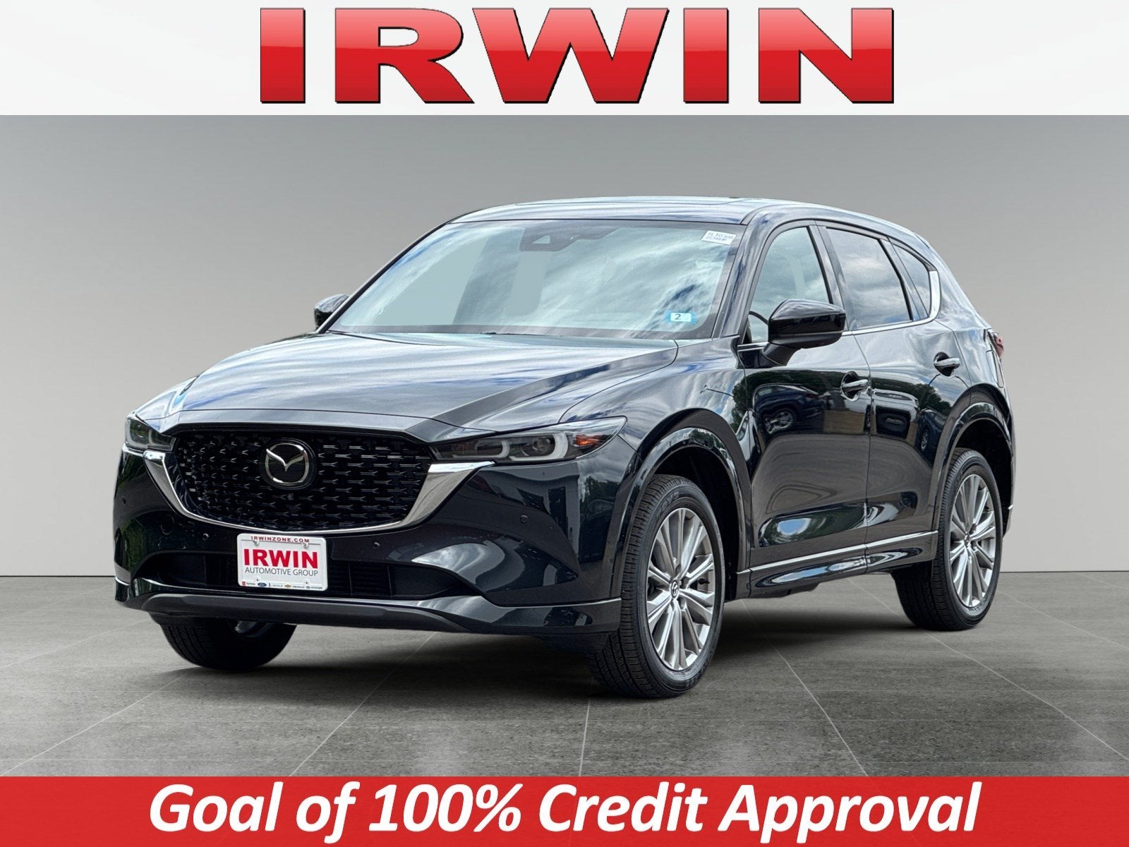 2023 Mazda Mazda CX-5 2.5 Turbo Signature in Jet Black Mica — front three-quarter view