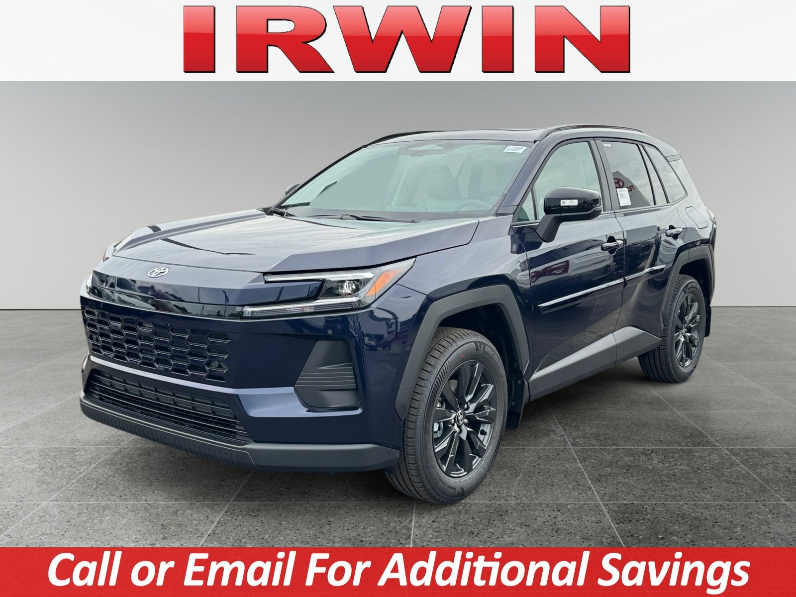 2026 Toyota RAV4 XLE Premium in Blueprint — front three-quarter view
