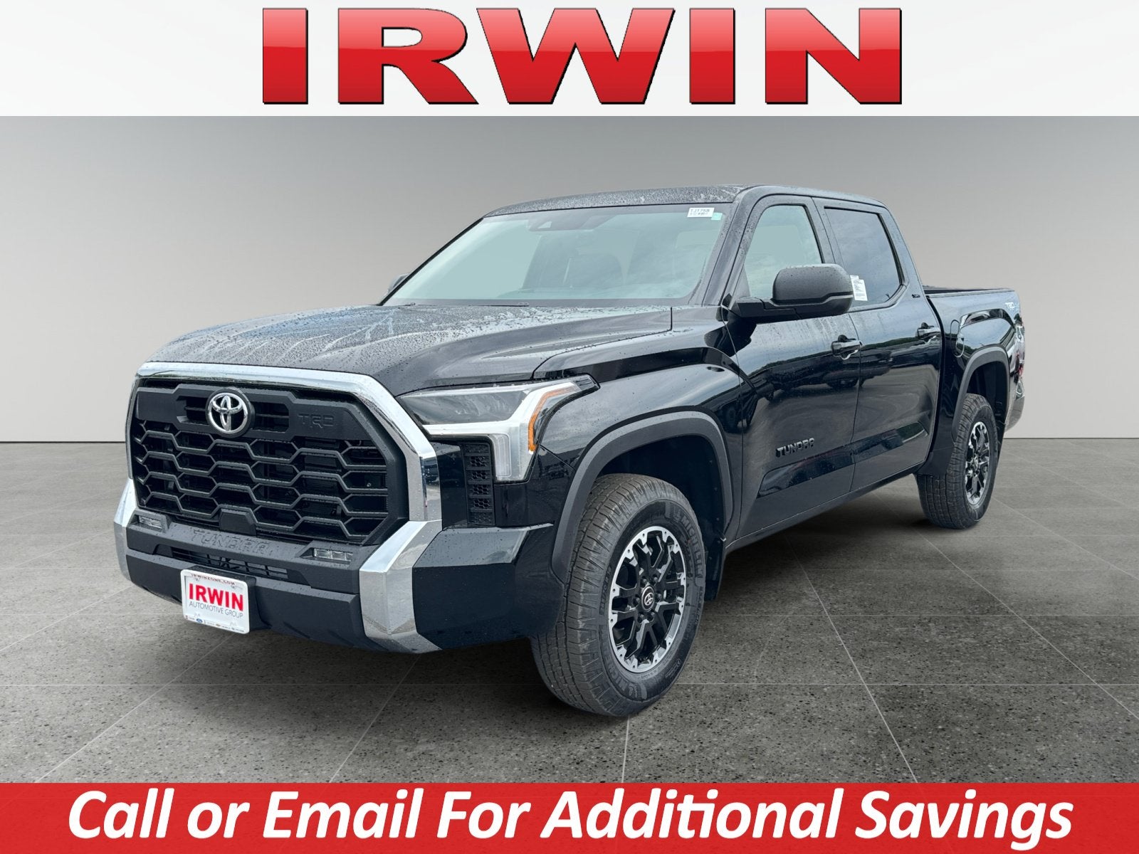 2026 Toyota Tundra SR5 in Midnight Black Metallic — front three-quarter view