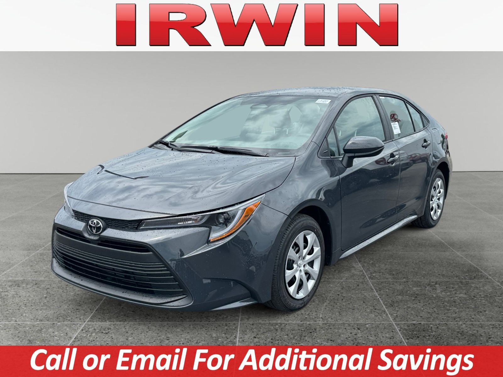 2026 Toyota Corolla LE in Underground — front three-quarter view