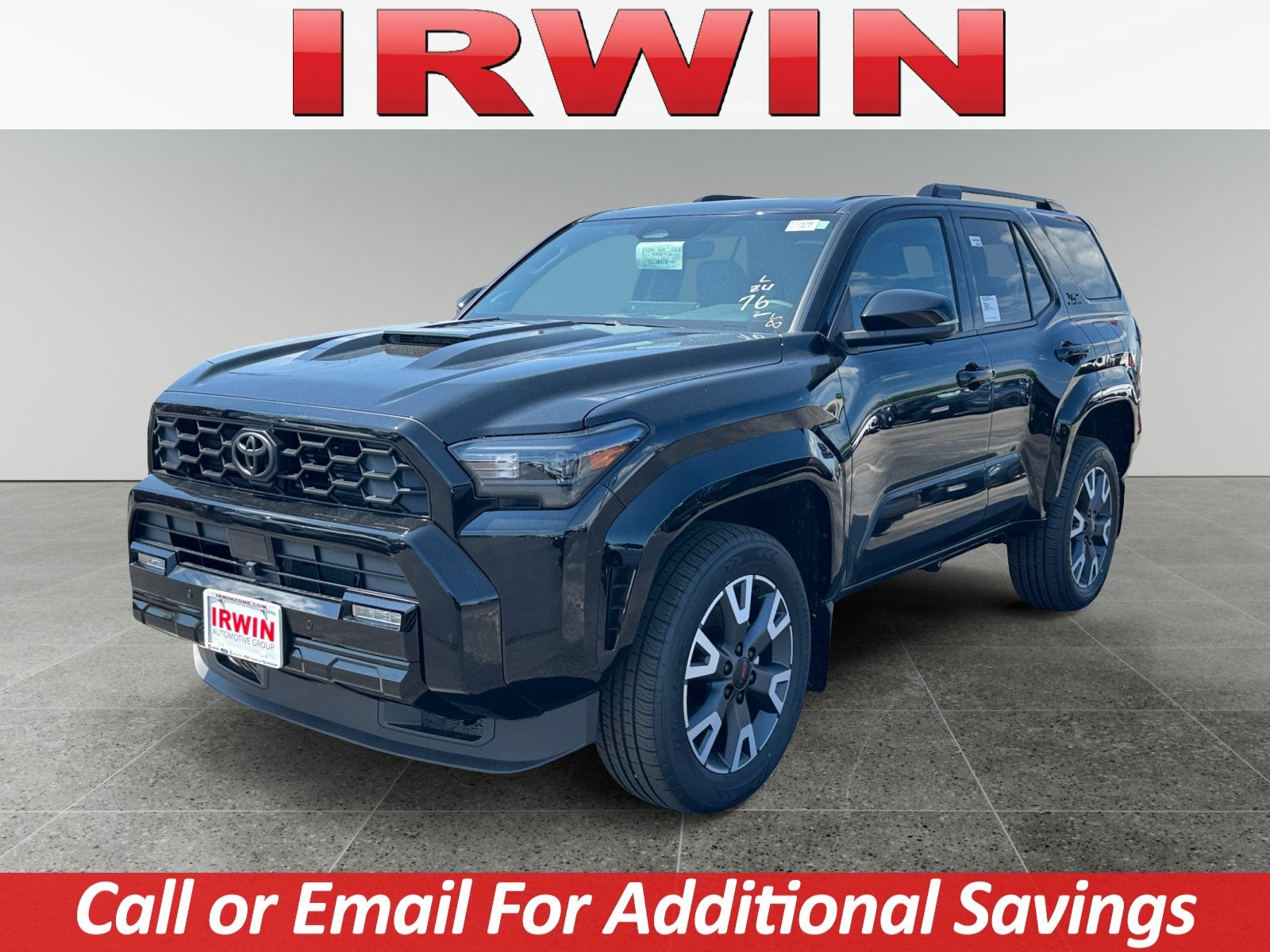 2026 Toyota 4Runner TRD Sport Premium in Black — front three-quarter view